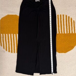 Reformation Black Midi Skirt